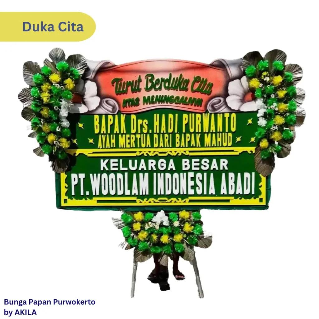 Bunga Papan Duka Cita Adalman Purwokerto